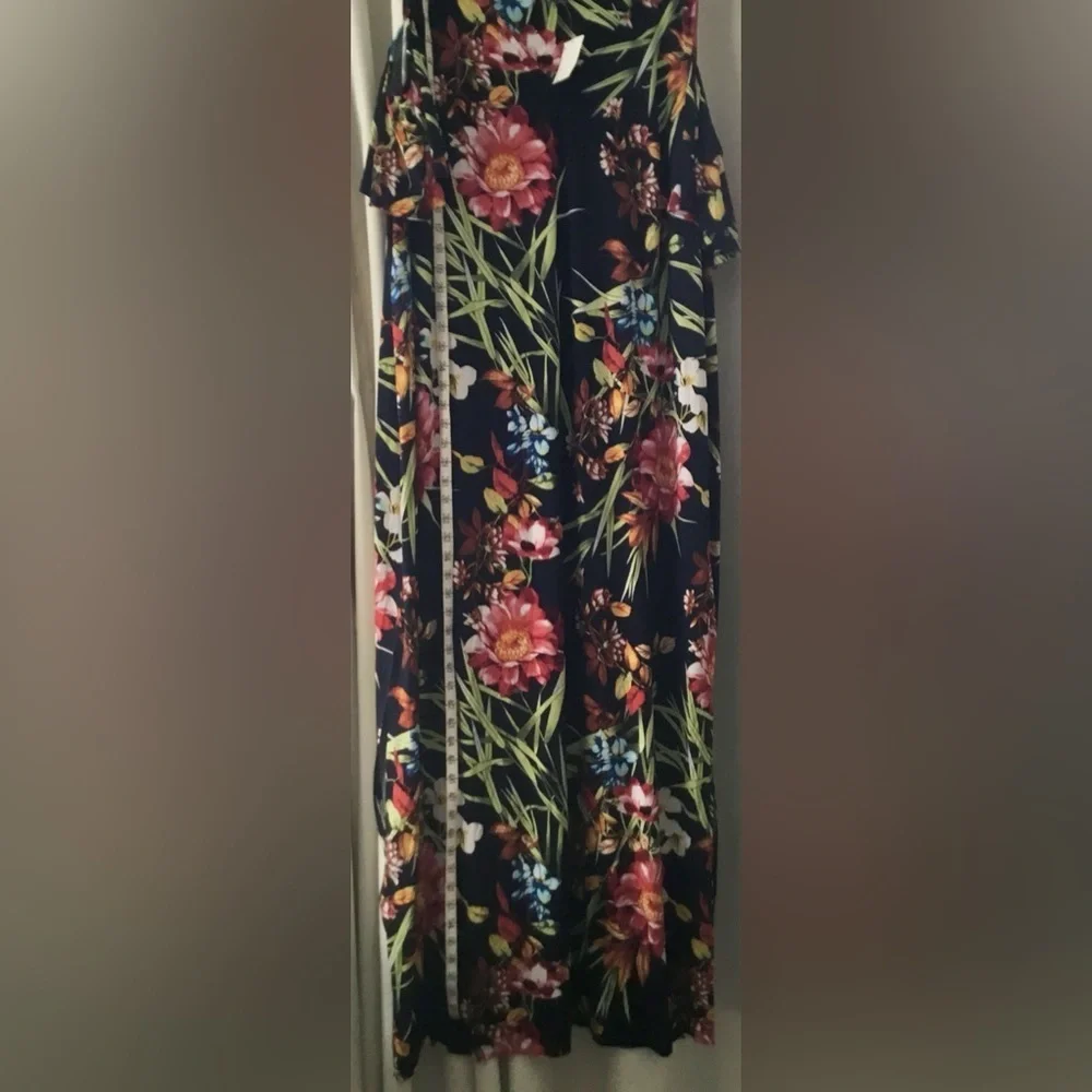 NWT Connected Apparel Plus Women’s Floral Print Polyester Maxi Dress; Size 24W - Picture 3 of 9